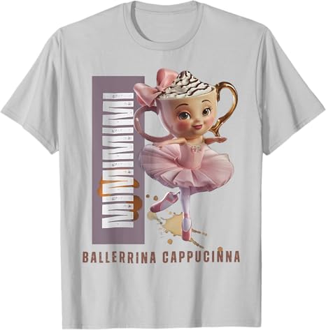 

Футболка Cappuccina Ballerina Gen Z, серебряный серый