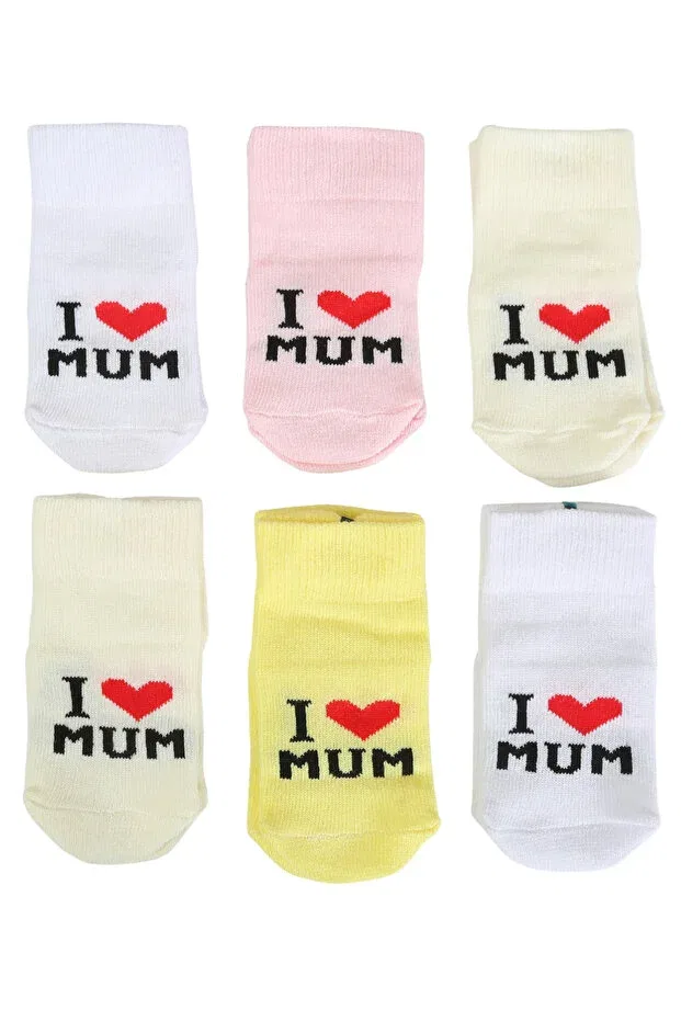Детские носки для мальчиков хлопковые 6 штук Baby Shez, Pink