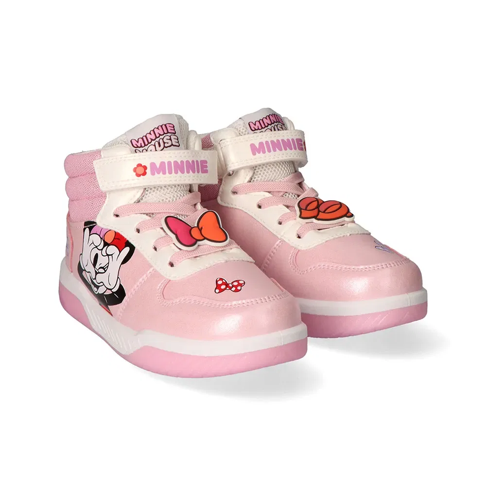 Детские кроссовки для девочек с подсветкой Minnie Disney, Pink — фото 2