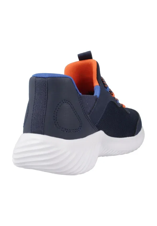Кроссовки с эластичными шнурками Bounder, Skechers, Navy Black, Synthetic Textile Black Trim Orange Trim, черный/черный/темно-синий/оранжевый — фото 3