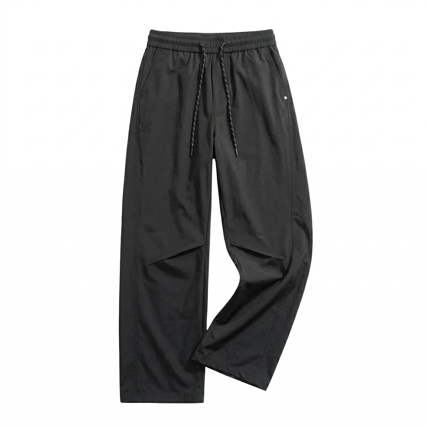 Детские спортивные штаны унисекс с завязкой на поясе Red bean, Medium Gray — фото 3