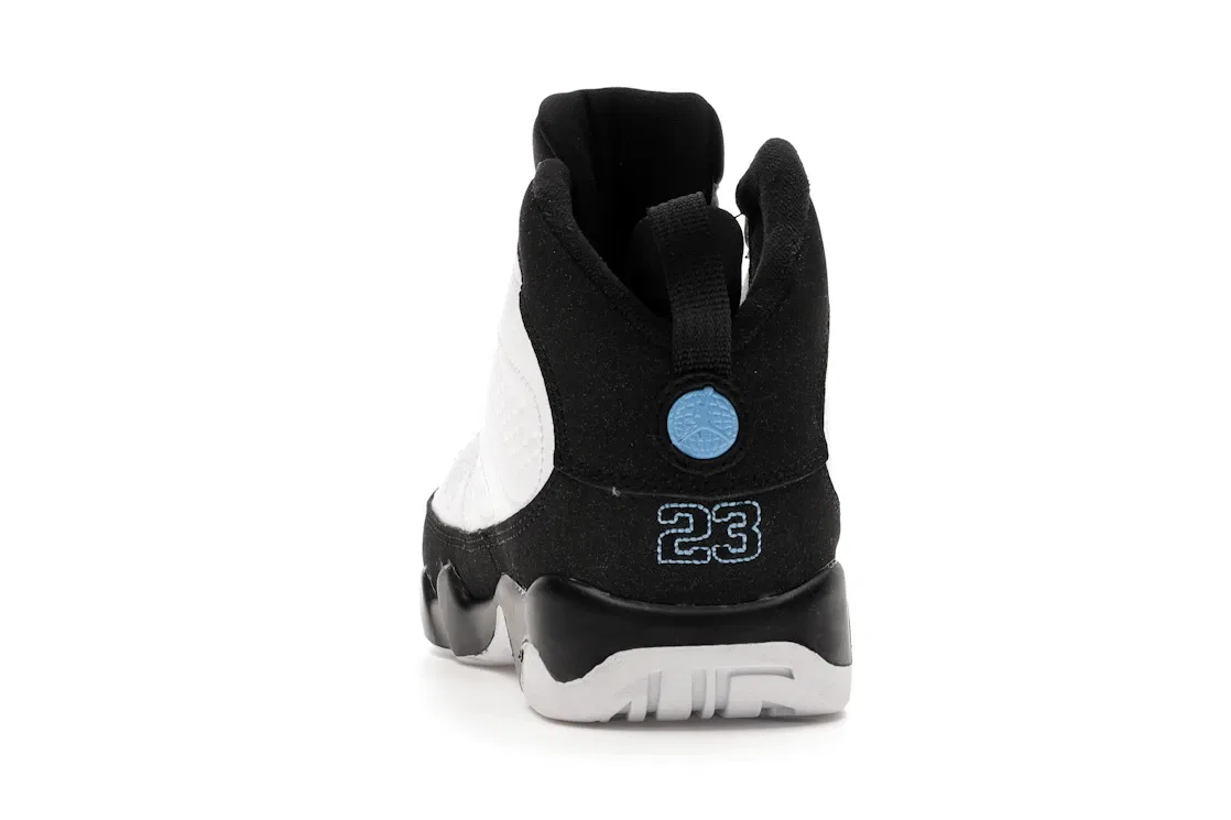 Детские кроссовки с контрастными акцентами Jordan 9 Retro Jordan, White/University Blue-Black — фото 4