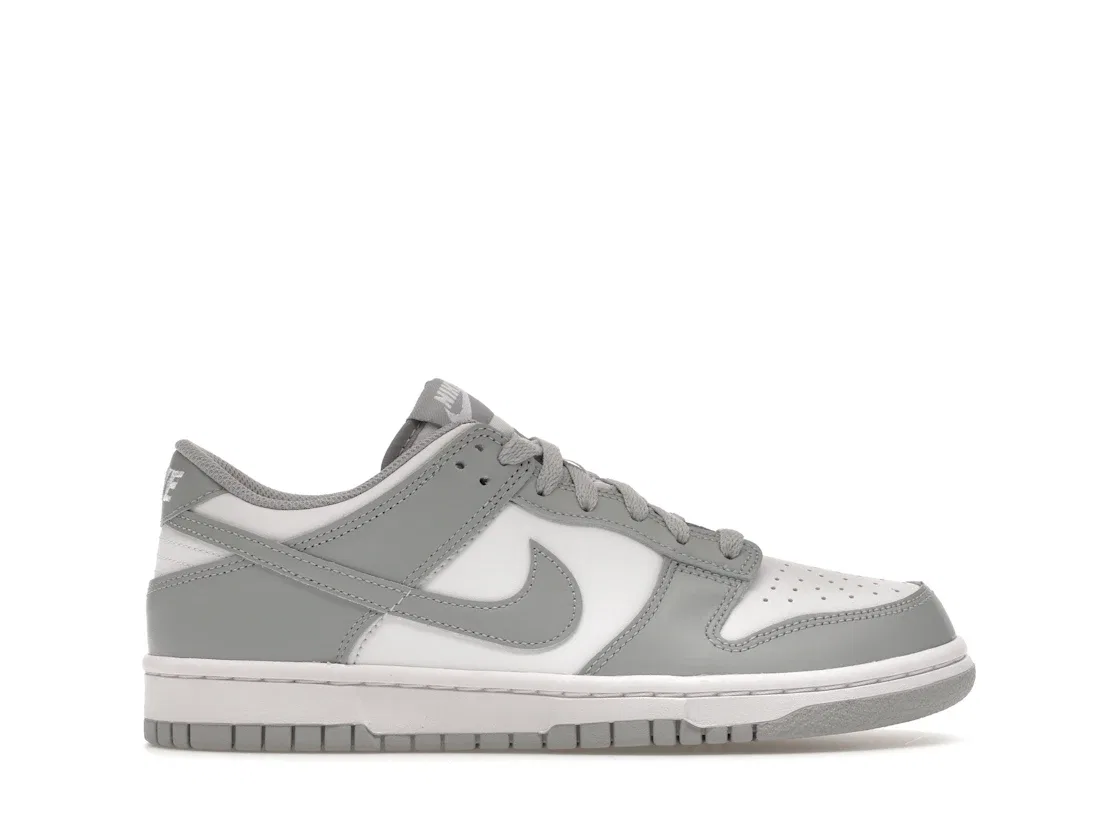 Детские кроссовки Lifestyle с замшей Nike Nike Dunk Low, White/White/Light Smoke Grey