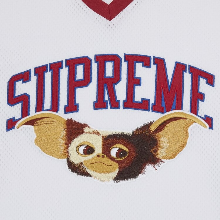 Футболка Supreme Gremlins Hockey Jersey 'White', белый — фото 4
