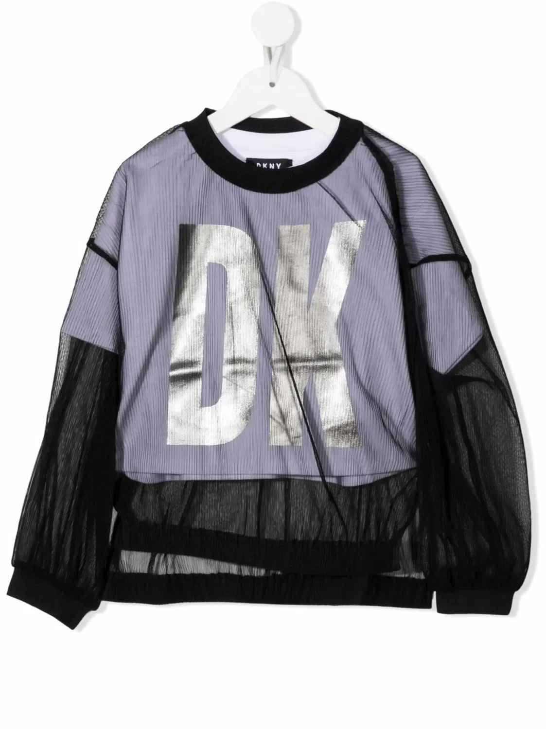 Футболка со слоистым дизайном и логотипом DKNY, черный