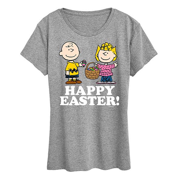 

Футболка женская peanuts happy easter graphic Licensed Character, Heather Gray