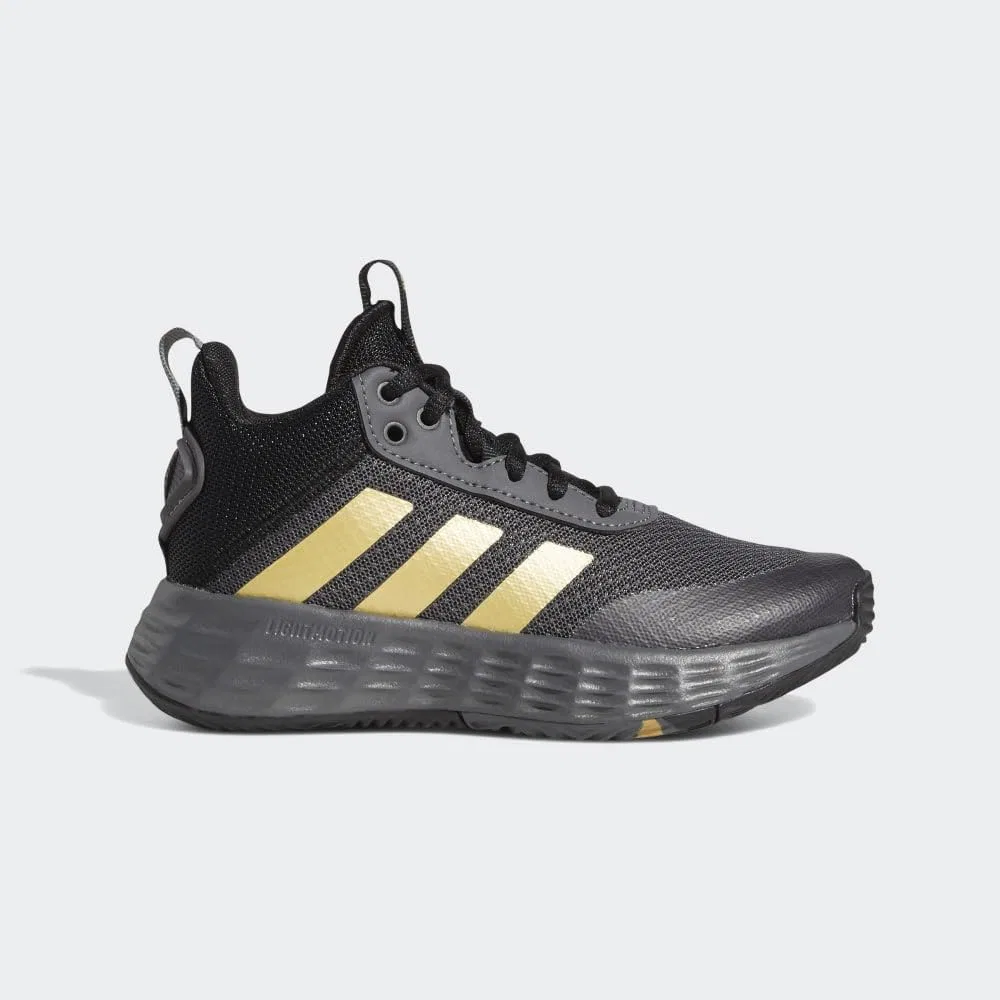 Детские кроссовки для баскетбола Own the Game 2.0 Adidas, Grey Five Gold Matte Black Core — фото 3