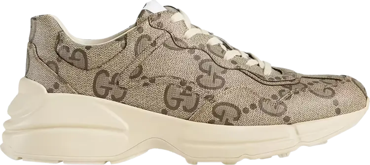 

Кроссовки Gucci 100 Rhyton Sneaker Beige Monogram, бежевый