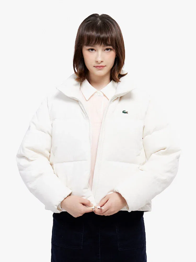 Куртка пуховая LACOSTE Heavy Down, короткая, черная