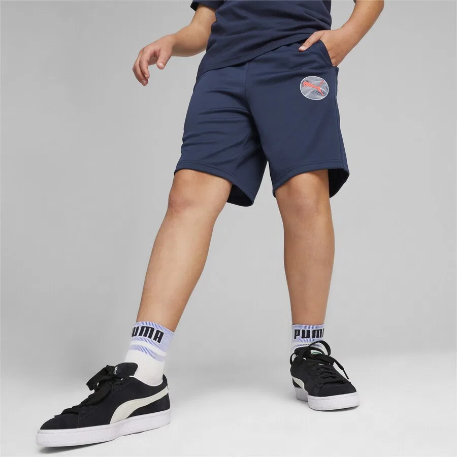 Спортивные брюки PUMA Regular Workout Pants 'Active Sports' темно-синего цвета — фото 3