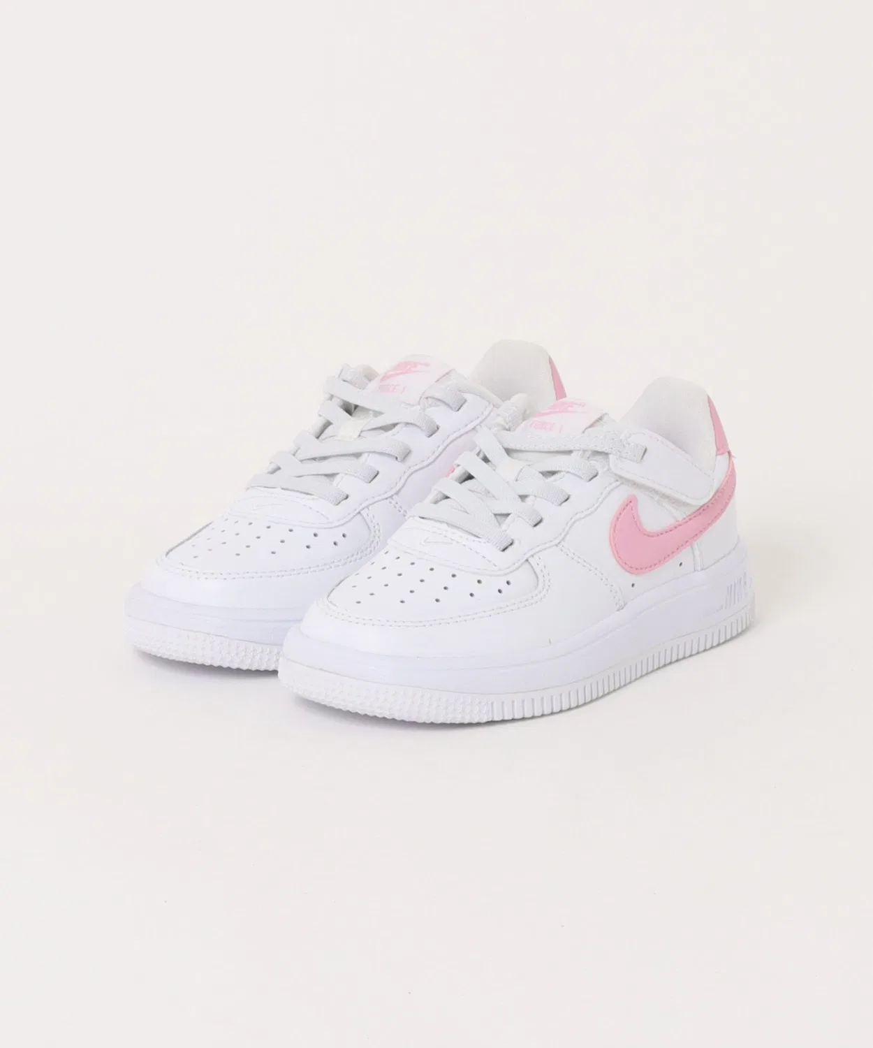 Детские кроссовки с липучкой Force 1 Low EasyOn PS NIKE, White