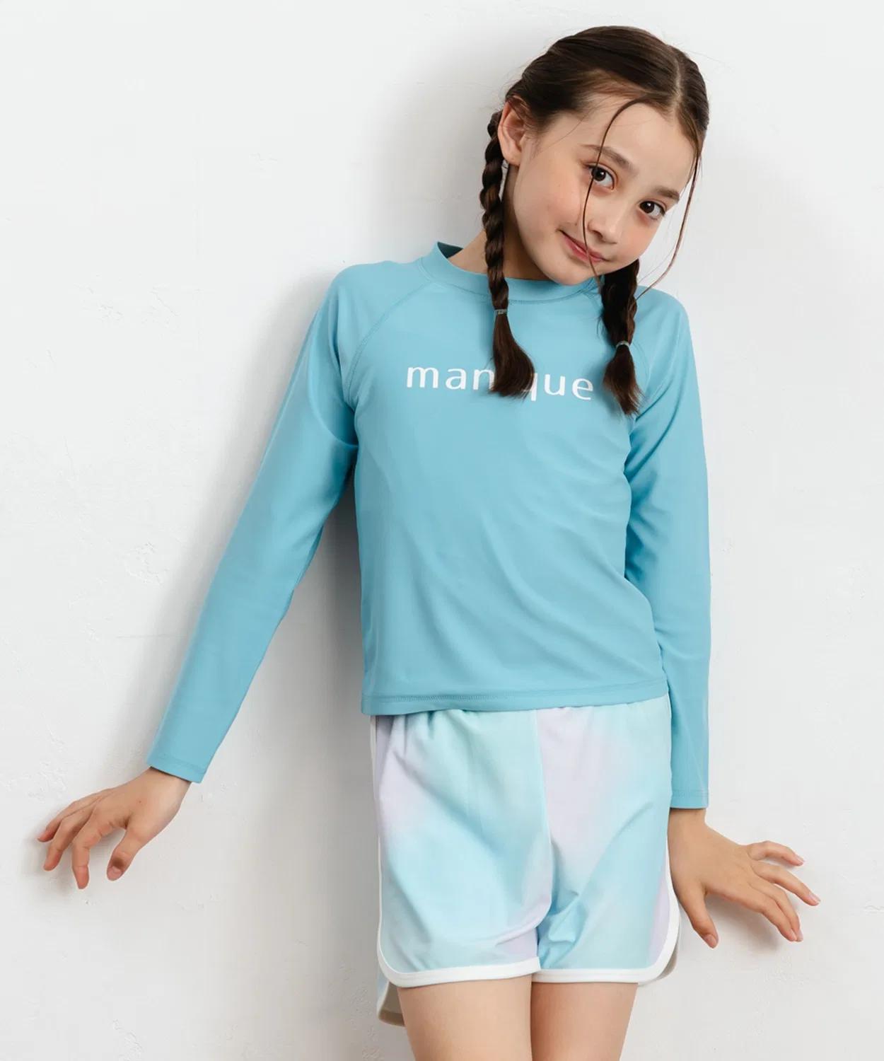 Детский комплект для плавания с длинным рукавом с шортами, Saks Blue J.J camp