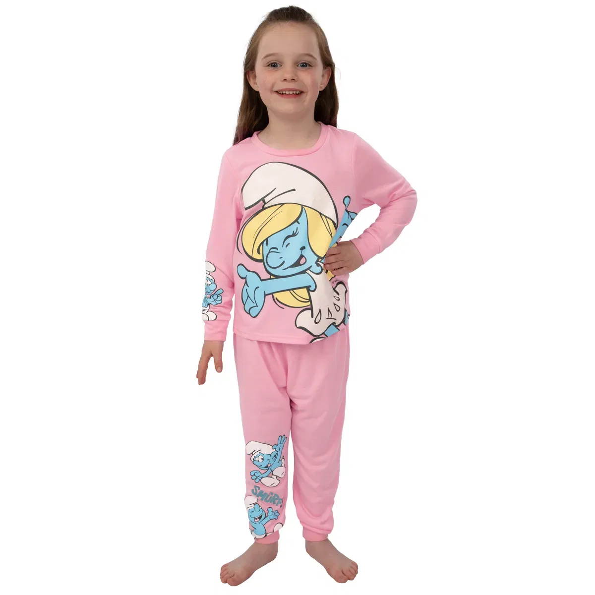 Детский пижамный комплект с длинным рукавом Smurfette The Smurfs, Pink — фото 2