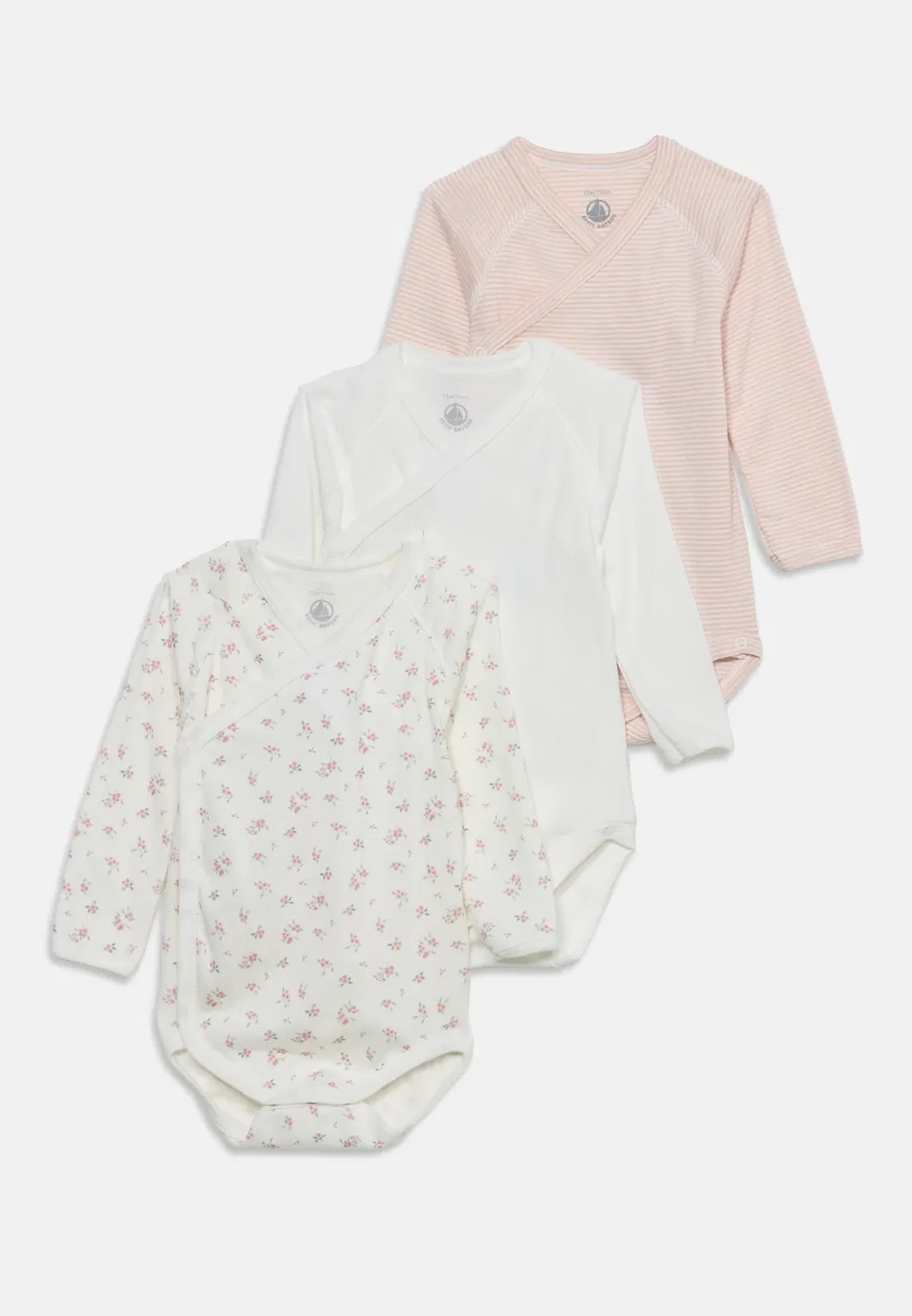 Bebe couche 3 pack - body Petit Bateau, Light Pink