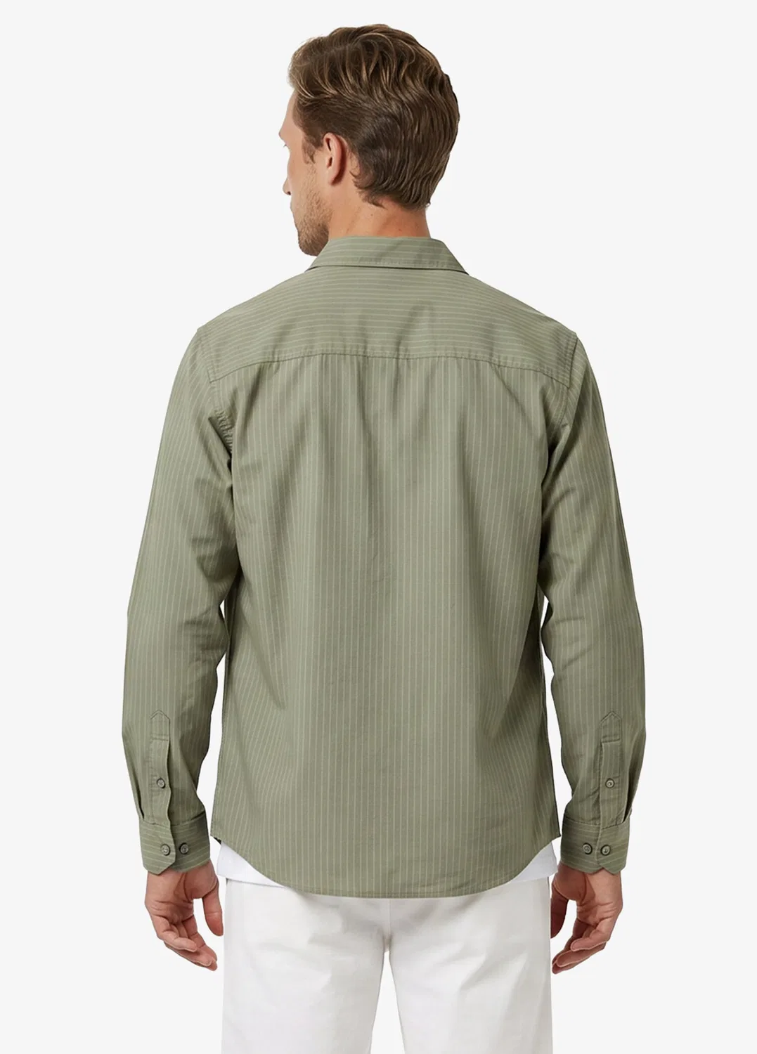 Рубашка Lacoste, черно-белая полоска, Regular Fit, Haki-BMY — фото 2