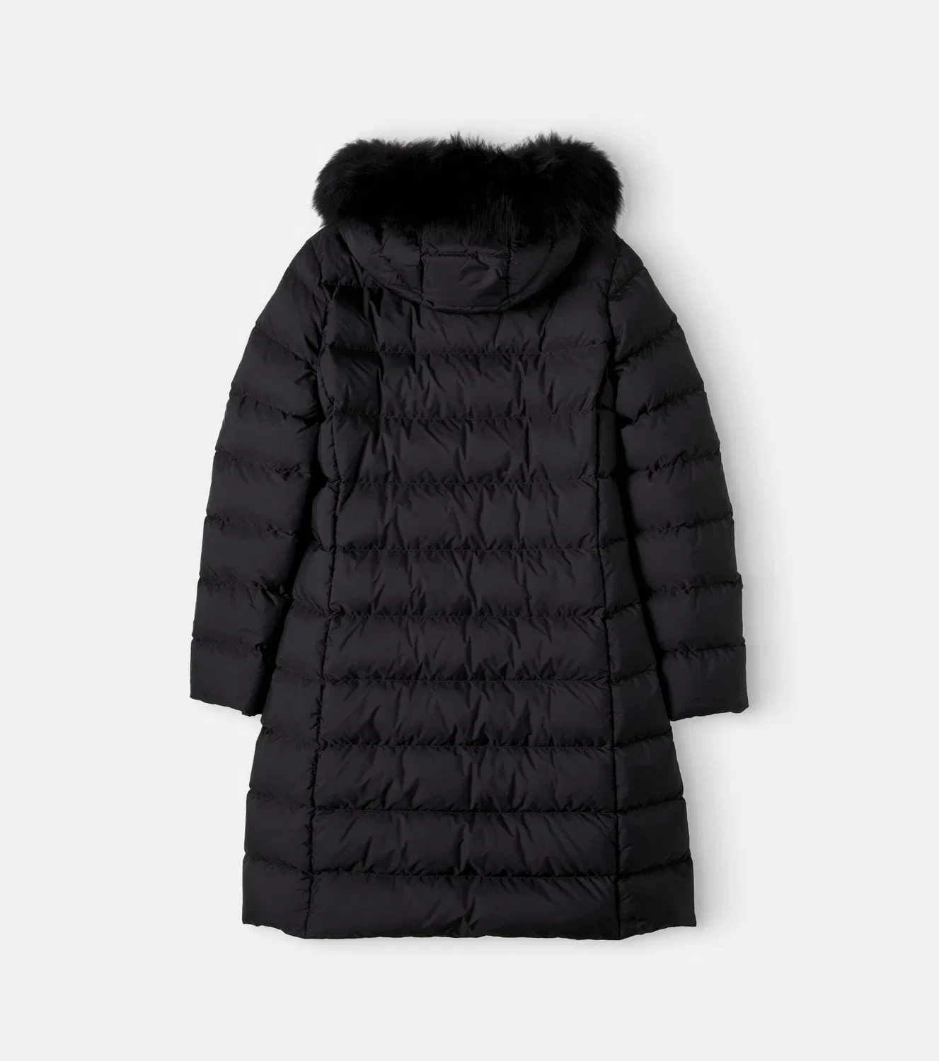 Пуховик с отделкой из овчины Abelle Moncler Enfant, черный — фото 2