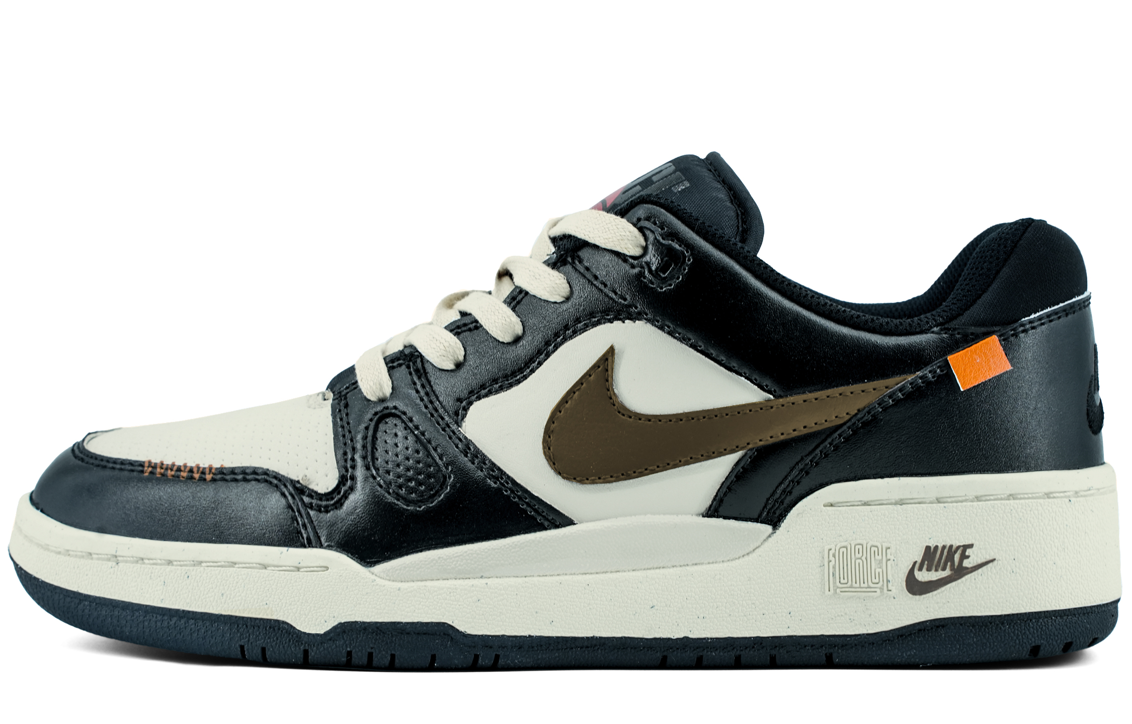 

Nike Легкие и дышащие низкие кроссовки для скейтбординга Full Force Low, мужские, бежево-черные