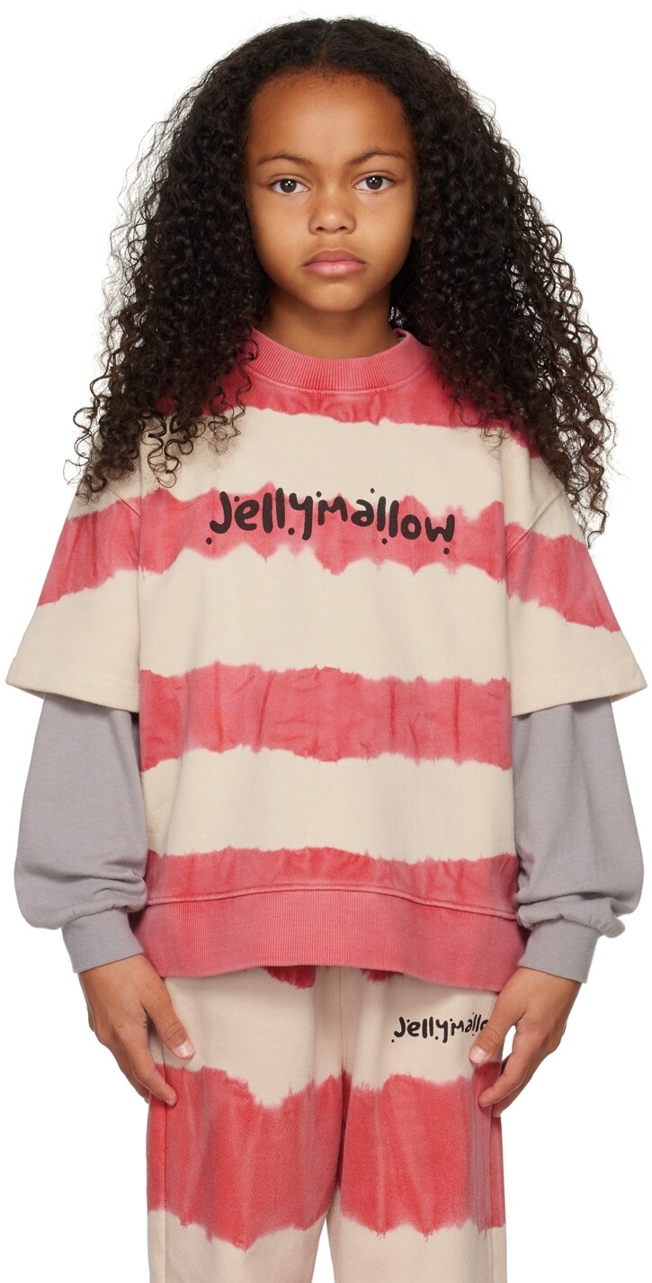 

Эксклюзивный детский серо-розовый комплект из худи и футболки SSENSE Jellymallow