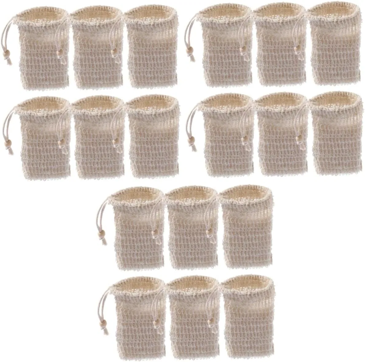 Сетчатые мешочки для мыла POPETPOP, 18 шт, 14x9x0.2 см, Beige
