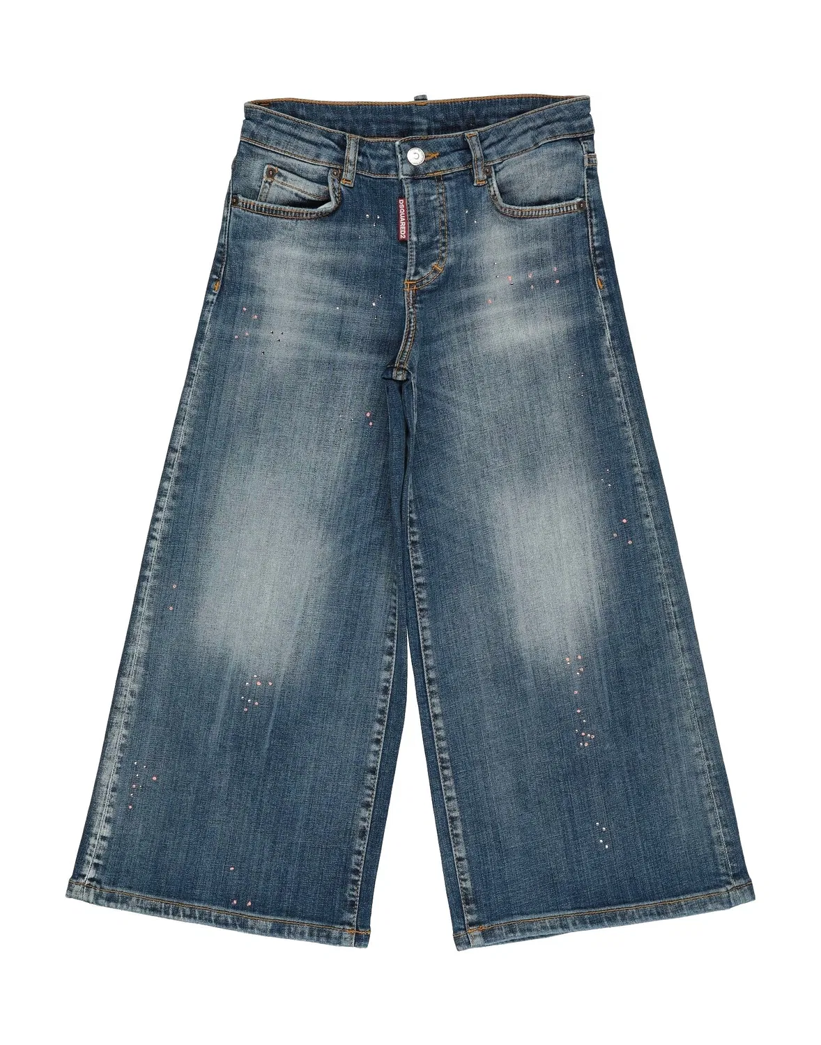 Детские джинсы для девочек с декором Dsquared2, синий