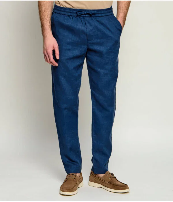Мужские чиносы из льна Harlem Tommy Hilfiger, Blu Marino