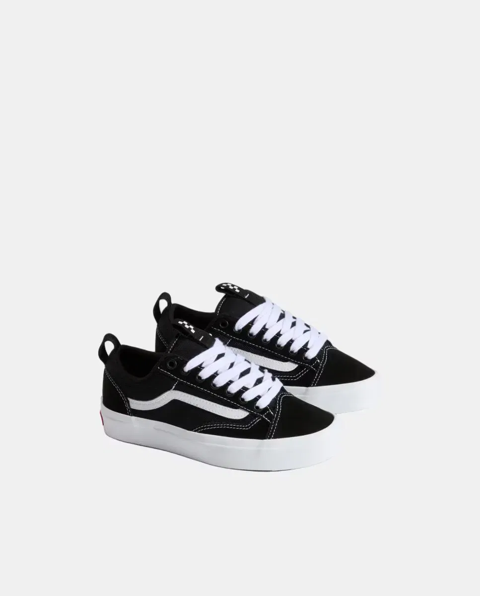 Детские кеды для мальчиков с замшей и канвасом Old Skool Vans, Negro — фото 4