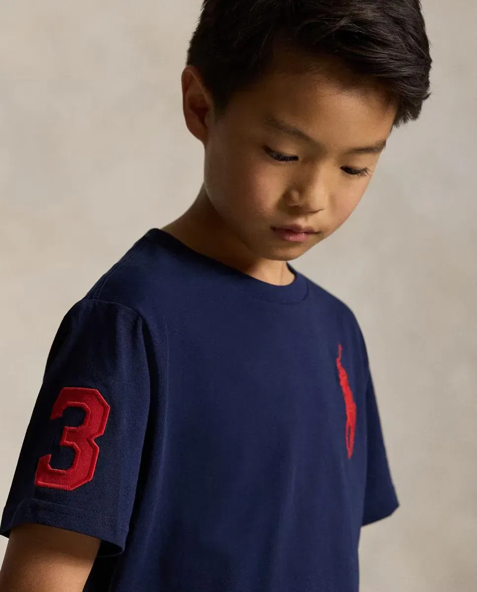 Детская футболка для мальчиков хлопковая Polo Ralph Lauren, Azul Marino — фото 3