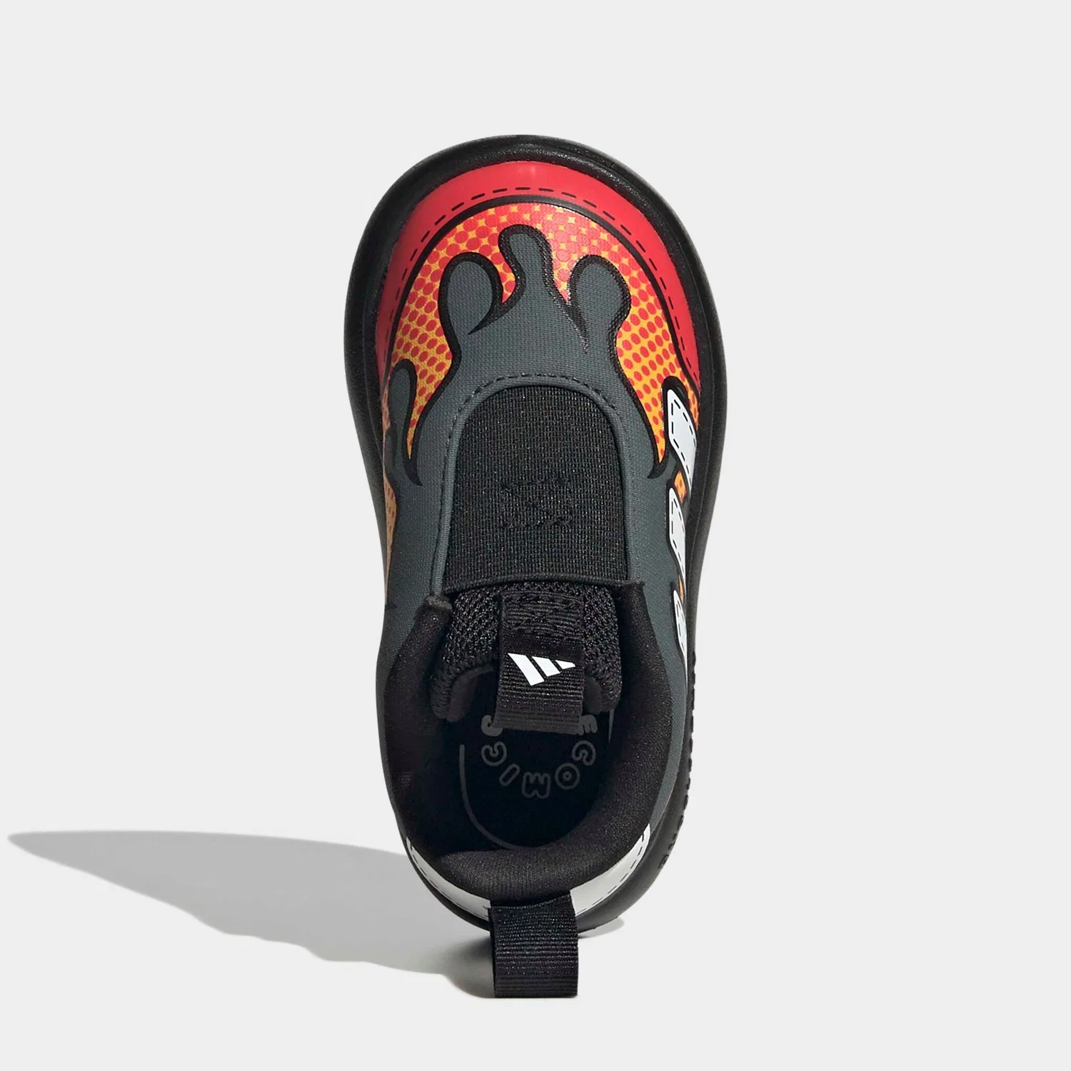 Детские кроссовки-слипоны с принтом Bubblecomfy Adidas Sportswear, Grey Six/FTWR White/Lucid Red — фото 3