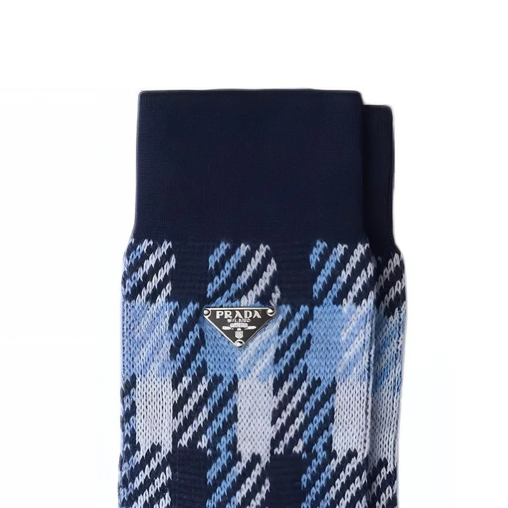 Женские носки хлопковые Prada, Marine Blue — фото 4