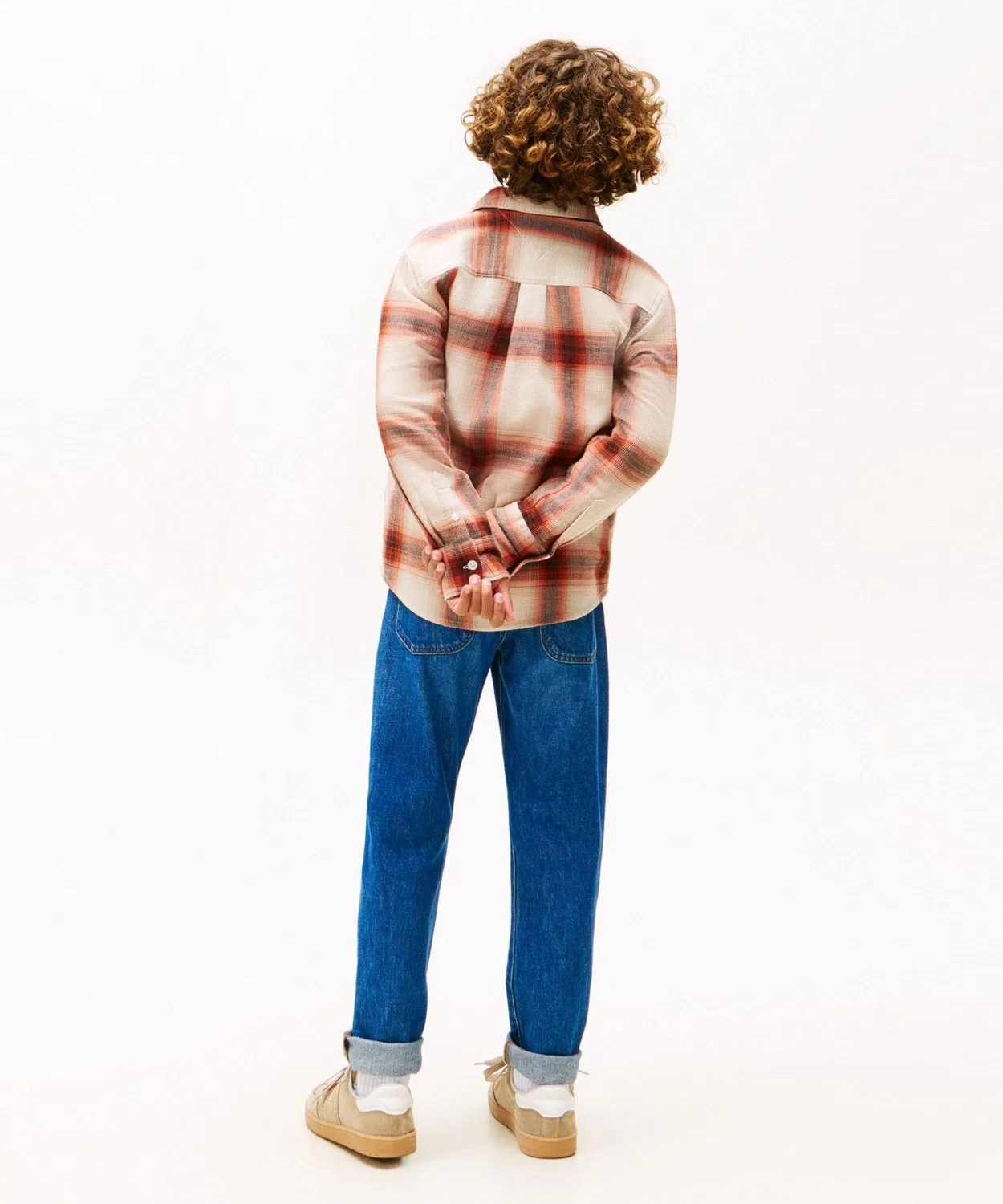 Детская рубашка с длинным рукавомв клетку Tommy Hilfiger, Red — фото 4