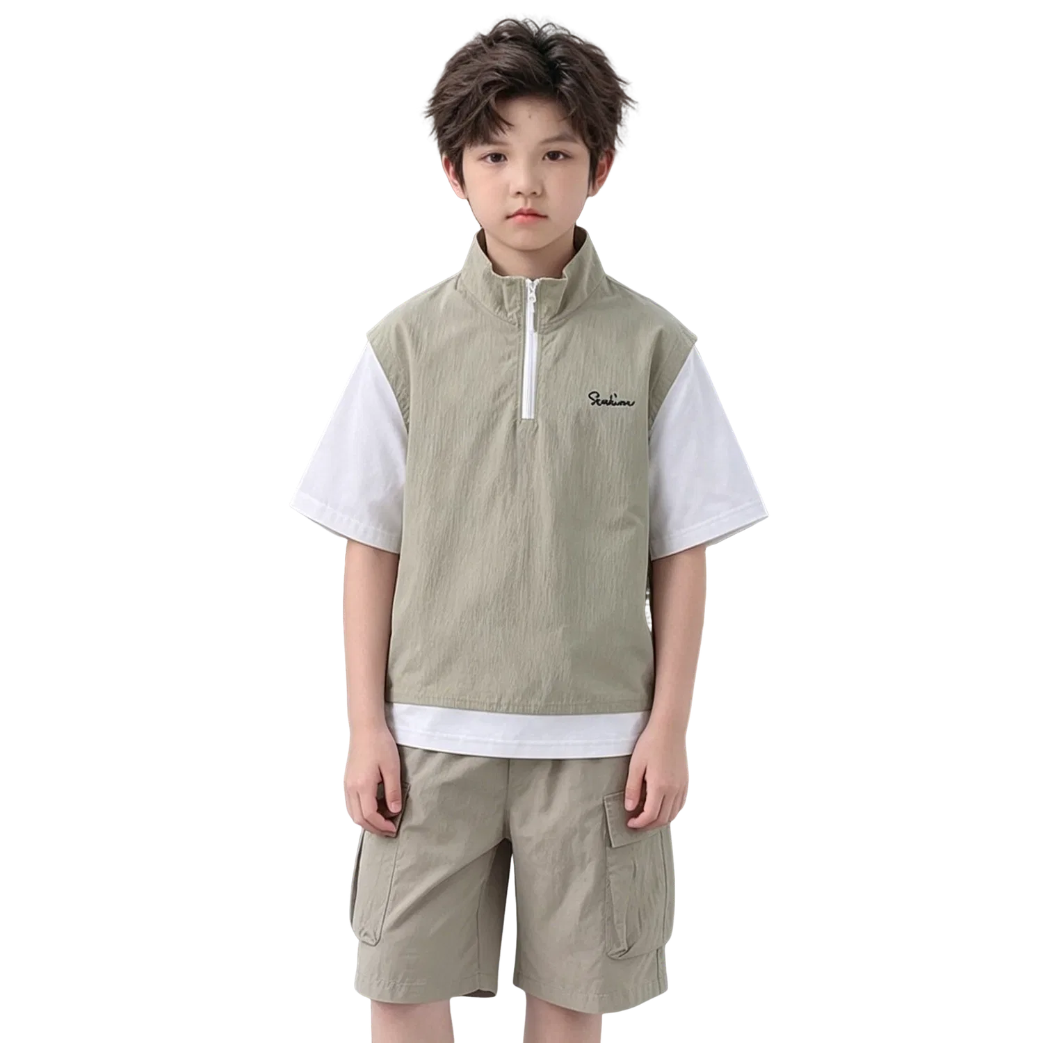 Детский комплект для мальчиков с коротким рукавом Lanza, Khaki