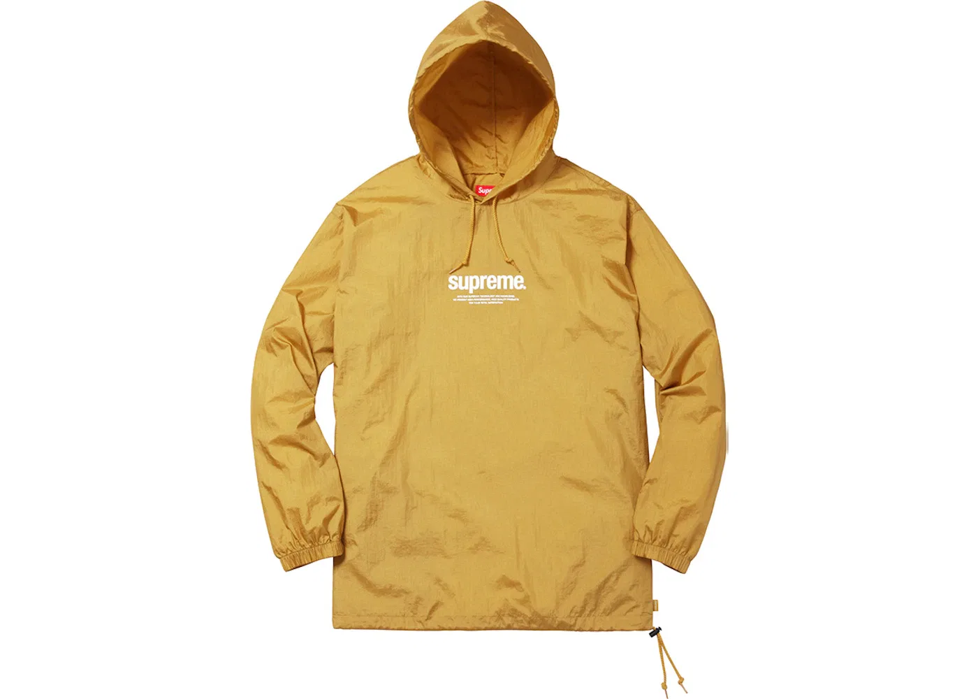 Мужское упаковываемое пончо Supreme Nylon Packable Poncho, золотистый