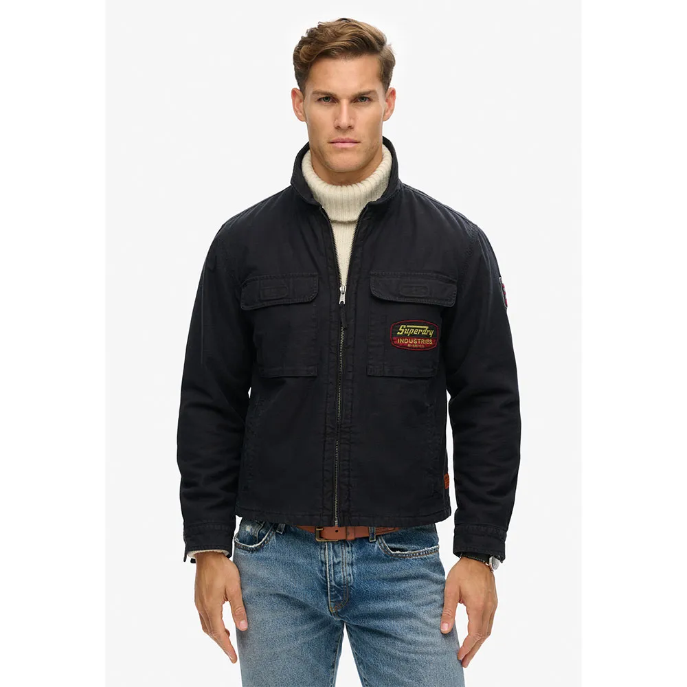 

Куртка Superdry Patched Thru, черный