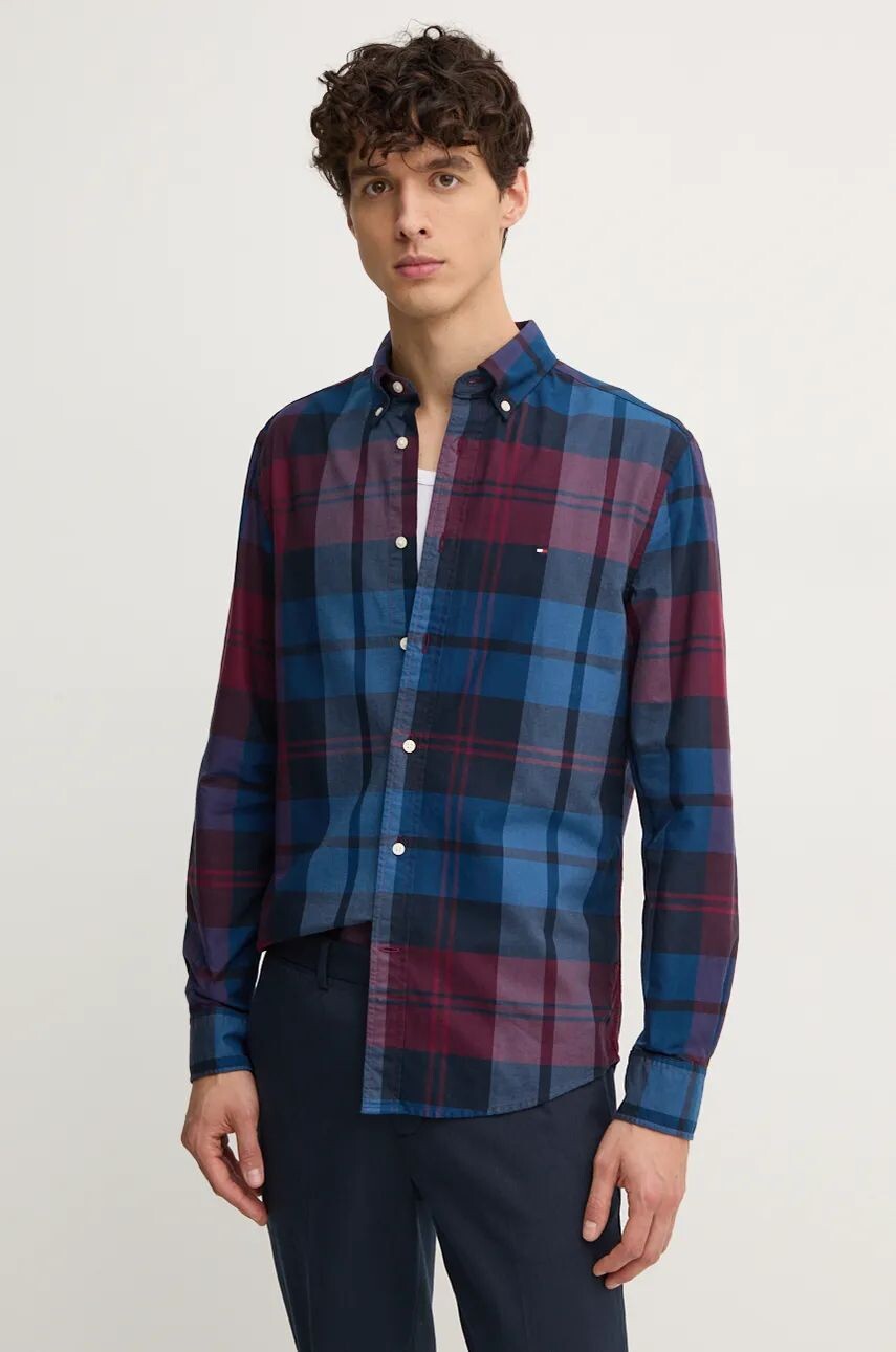 

Хлопковая рубашка Tommy Hilfiger, гранатовый