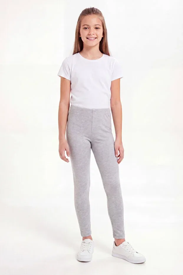 Детские леггинсы для девочек хлопковые Basics Arma Yıldız, Gray — фото 3