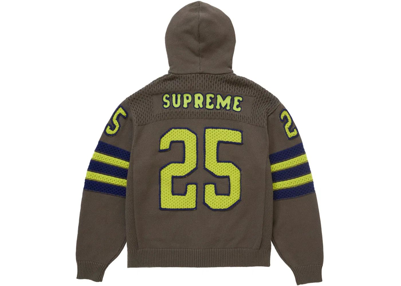 Мужской свитер с молнией и капюшоном хлопковый Sweater (FW25) Supreme, Charcoal — фото 2