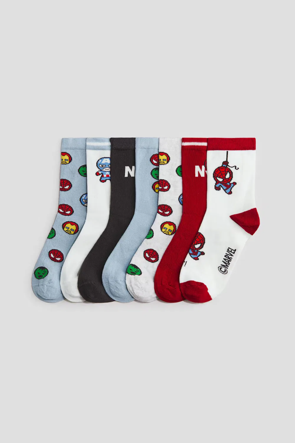 7 пар носков в упаковке H&M, Mattblau/Marvel Comics