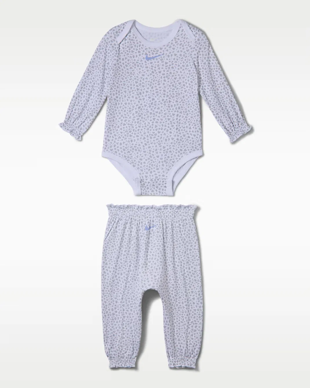 Детский комплект из двух предметов (0-6 месяцев) с принтом в горошек Nike Essentials, Light Smoke Grey