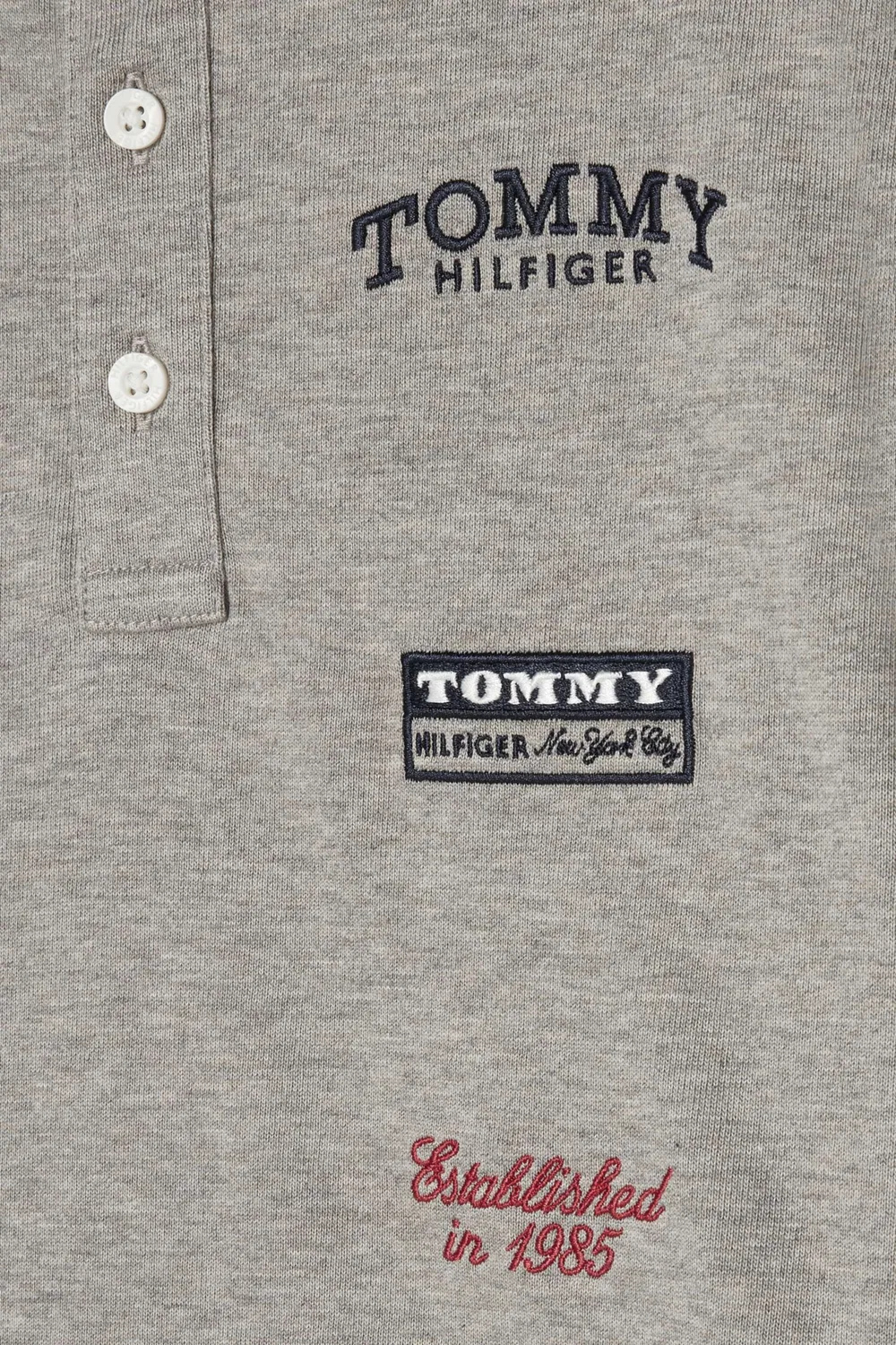 Поло с принтом Tommy Hilfiger, серый — фото 4