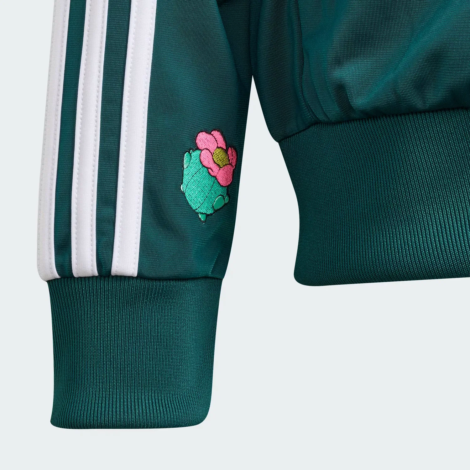 Детская спортивная куртка свободного кроя SST Loose Track Top Adidas Originals, Rich Green/White — фото 4