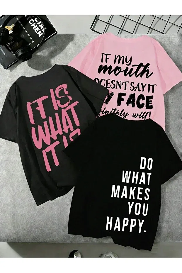 Детский комплект футболок для девочек с принтом Svart Wear, Multicolor1 — фото 3