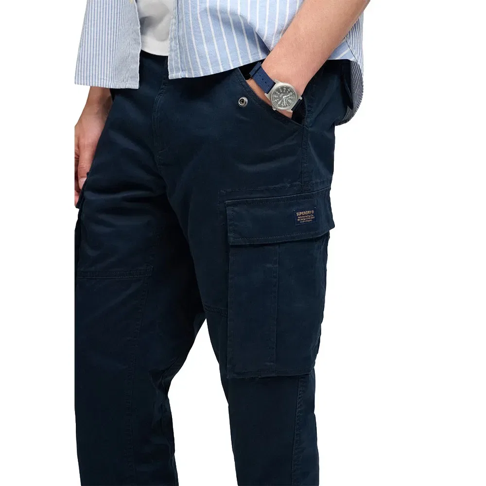 Мужские карго-брюки Superdry Slim Taper, Blue — фото 4