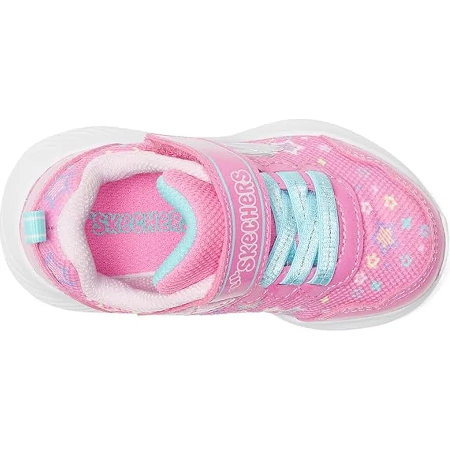 Детские спортивные кроссовки с принтом Bounder - Lil Star Skechers, Розовый — фото 4