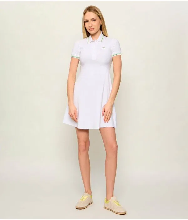 Платье Lacoste Flare Fit, белое — фото 2