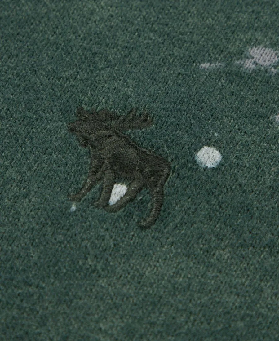 Худи с принтом, модель Printed Hoodie abercrombie kids, Olive Paint Splatter — фото 3