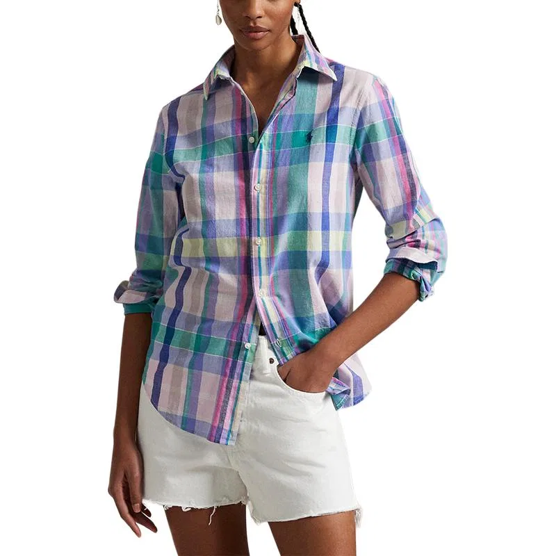 Женская рубашка с принтом SS25 Shirt Polo Ralph Lauren, Multicolor — фото 4