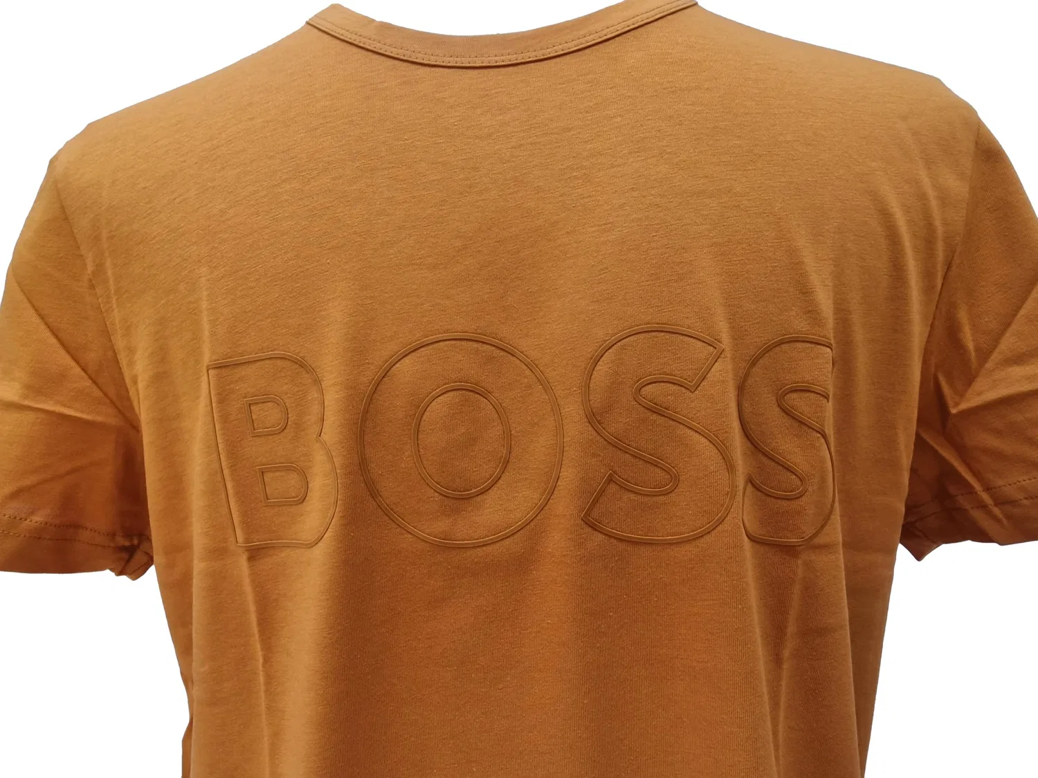 Мужская футболка с коротким рукавом и крупным логотипом Teebo BOSS, Dark Yellow — фото 2