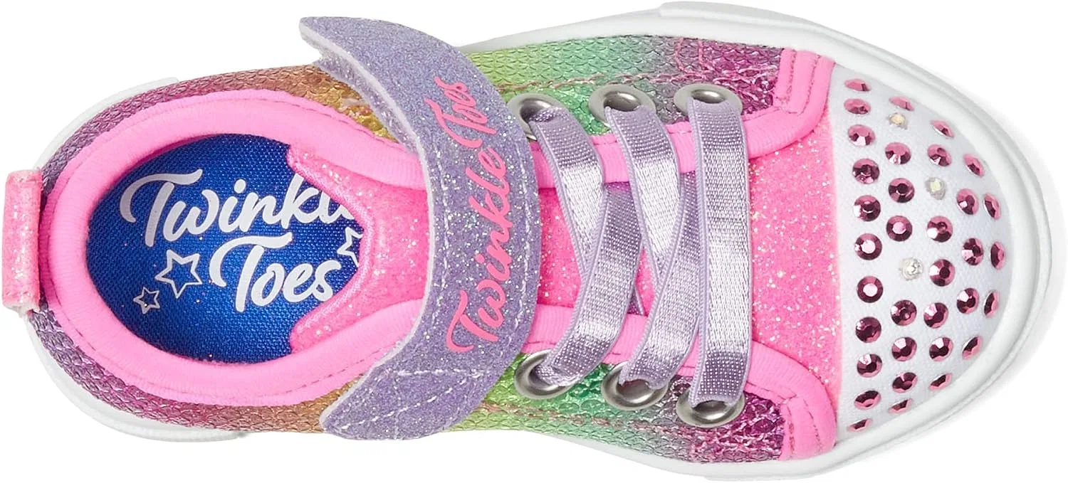 Детские кроссовки для девочек с блестками Twinkle Sparks Skechers, Multi — фото 2