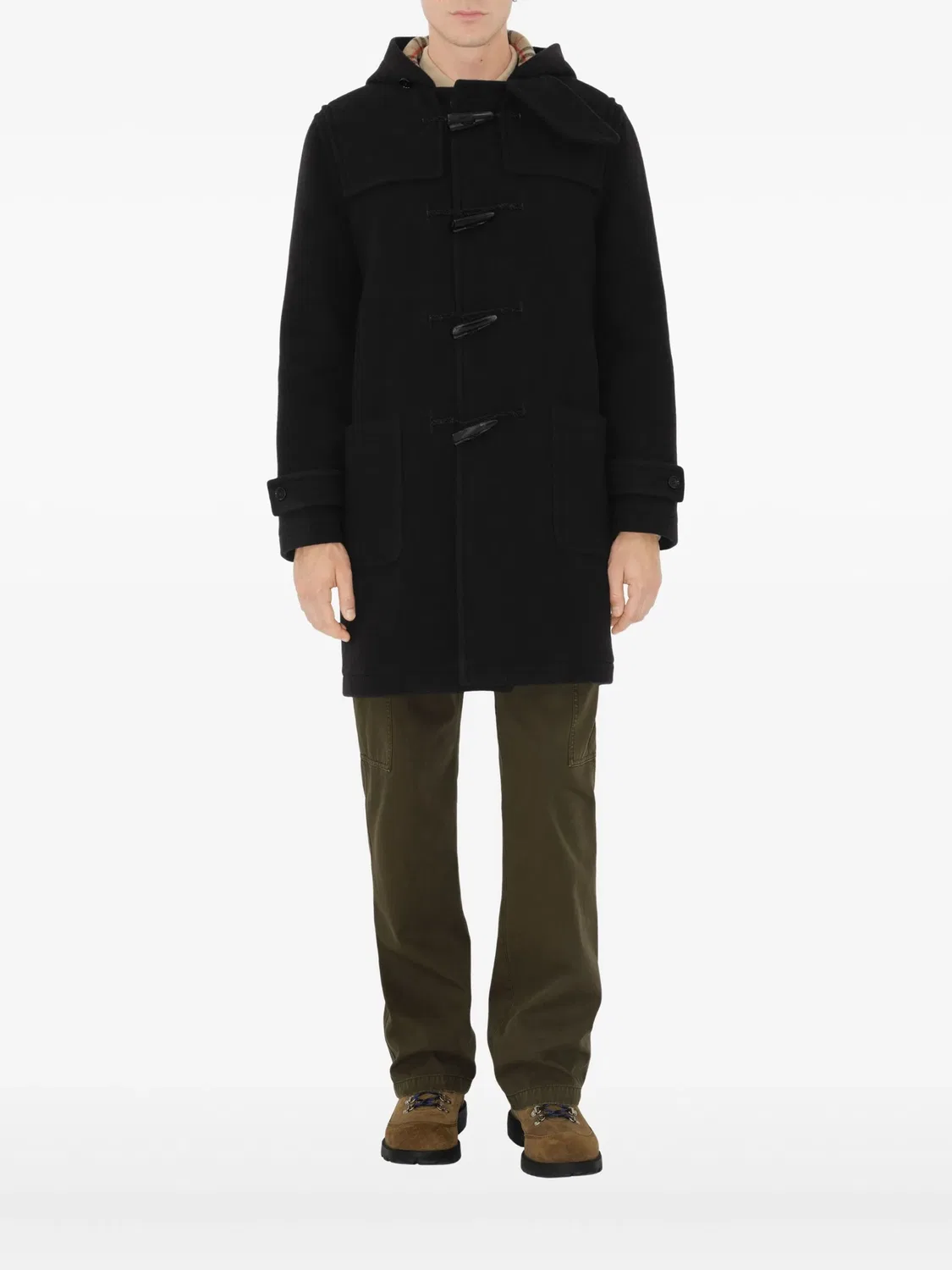 Burberry Дафлкот из шерсти черный