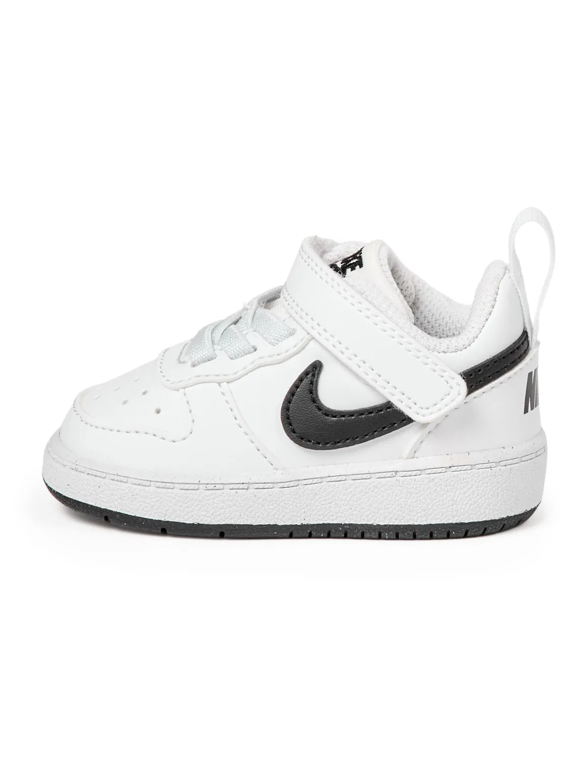Детские кроссовки для мальчиков с шнуровкой и липучкой Court Borough Low Recraft NIKE, White Black